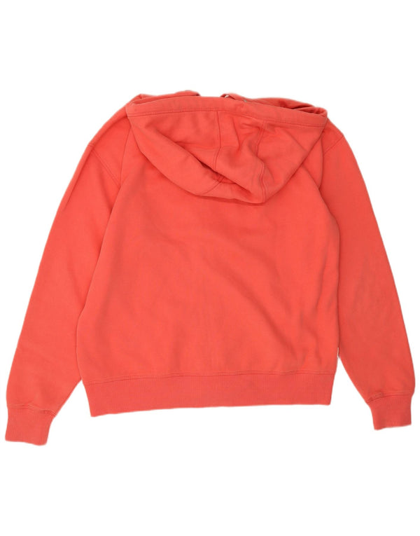 Fat Face Womens Loose Fit Zip Hoodie Sweater UK 14 Mittelrosa Baumwolle