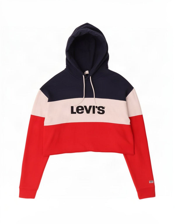 Levi's Damen-Pullover mit übergroßem Crop-Hoodie, Gr. 14, Größe M, mehrfarbig