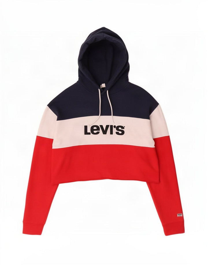 Levi's Damen-Pullover mit übergroßem Crop-Hoodie, Gr. 14, Größe M, mehrfarbig