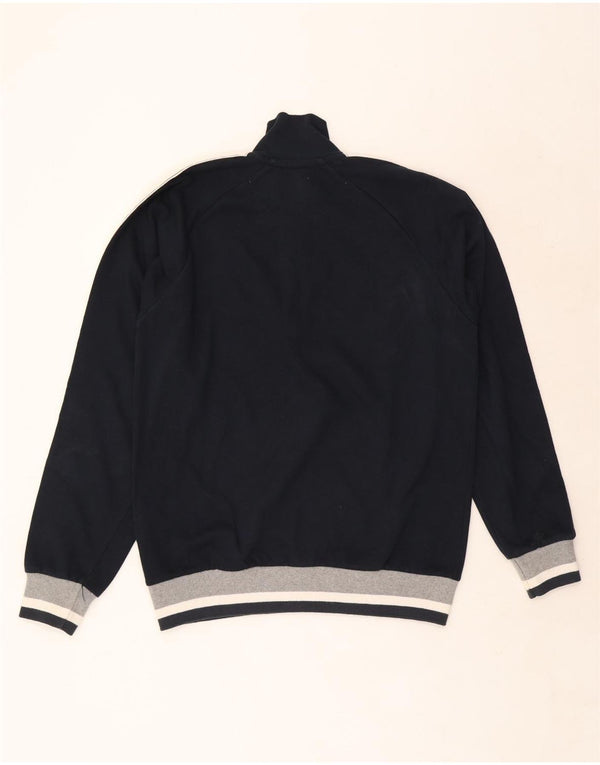 Champion Herren-Sweatshirt mit Reißverschluss am Hals, groß, marineblau, Colourblock-Baumwolle