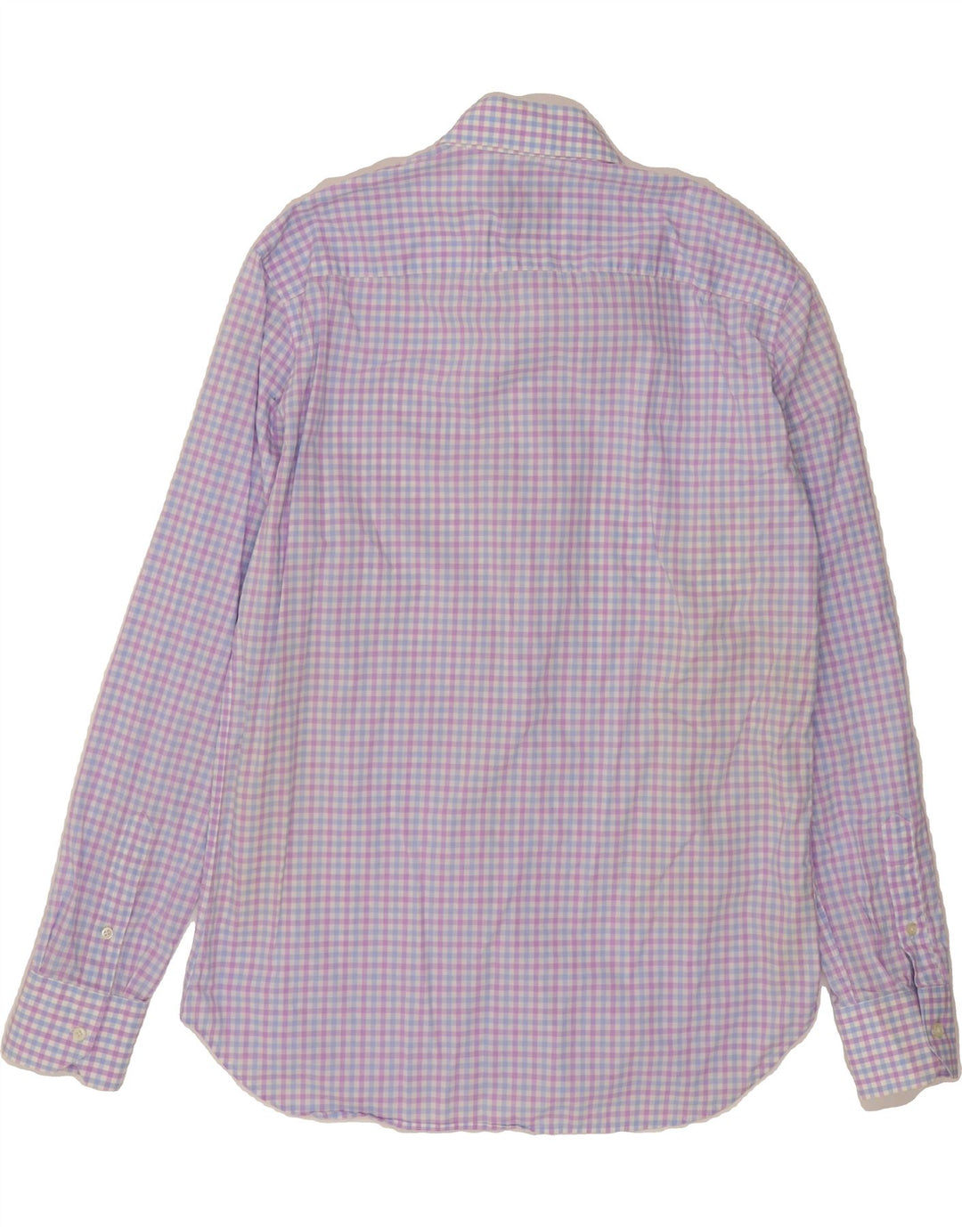 MASSIMO DUTTI Mens Shirt EU 42 Large Purple Check Cotton Vintage Massimo Dutti and Second-Hand Massimo Dutti from Messina Hembry 