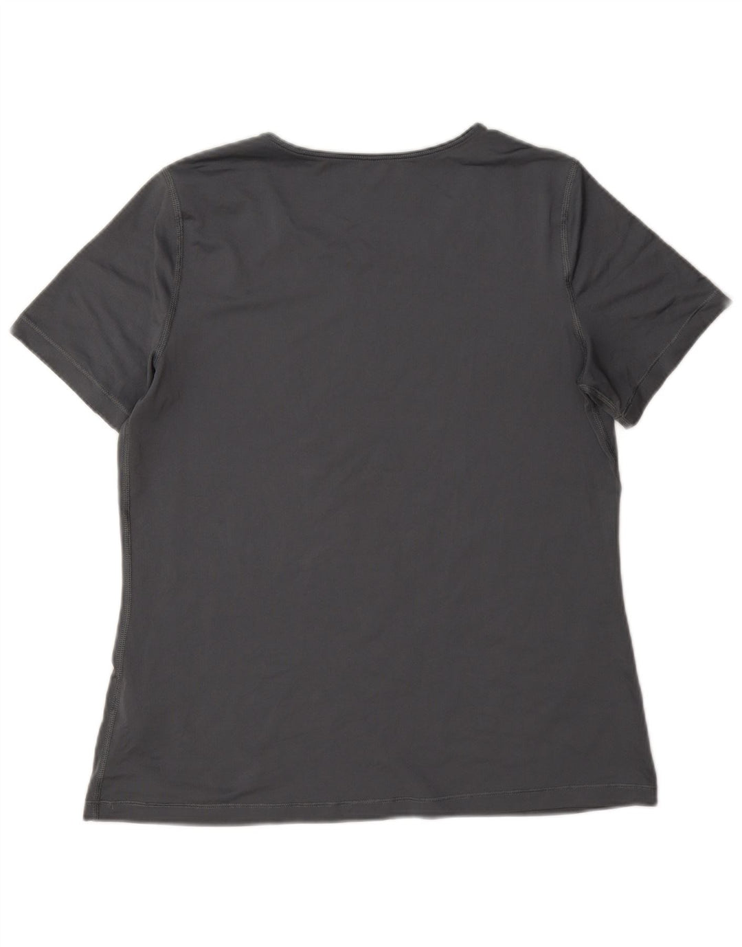 Nike Damen Dri Fit T-Shirt Top UK 16 Large Grau Polyester