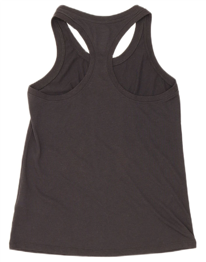 Nike Damen Dri Fit Graphic Weste Top UK 10 Small Schwarz Polyester