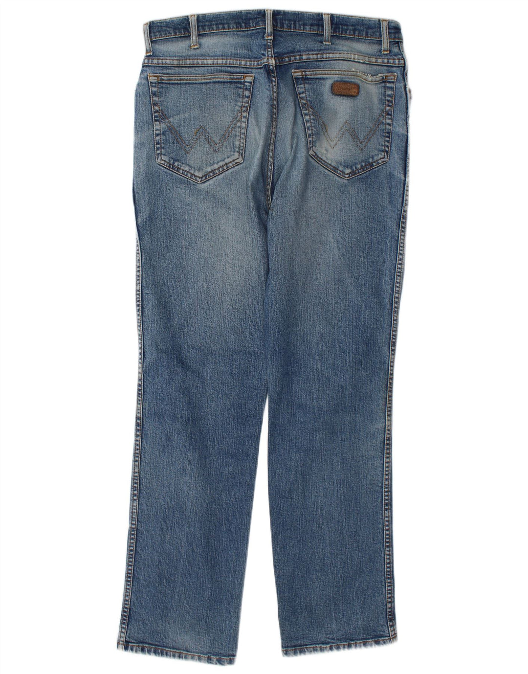 Wrangler Herren Texas Distressed Straight Jeans W34 L32 Blaue Baumwolle