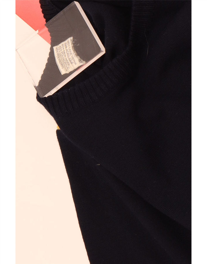 Paul & Shark Herren-Pullover mit Rundhalsausschnitt, mittlerer Marineblau-Farbblock