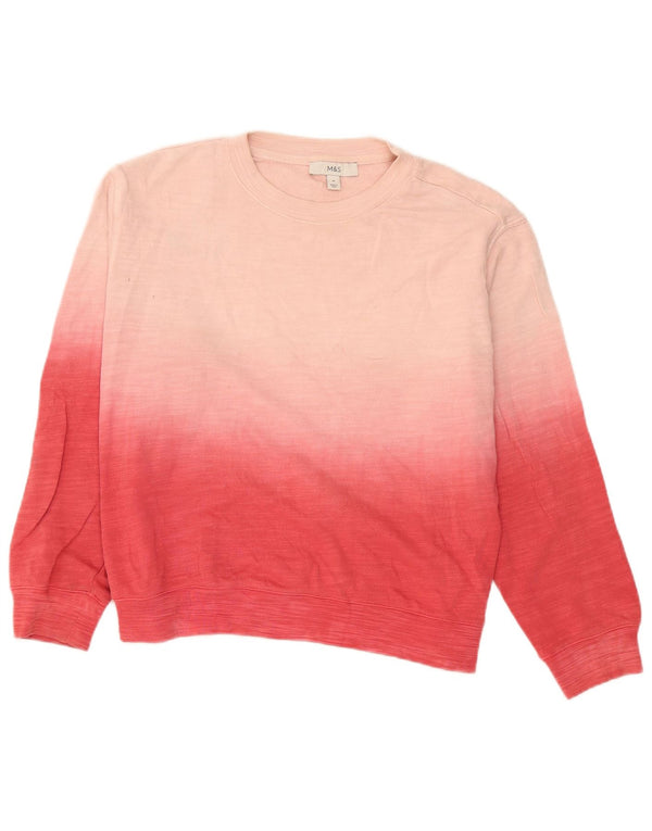 Marks & Spencer Damen-Sweatshirtpullover UK 14 Mittelrosa Farbblock