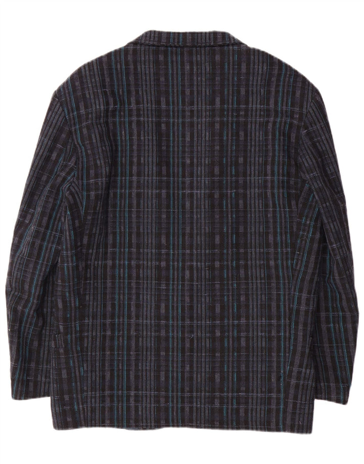 GIERRE Herren-Blazer mit 1 Knopf, UK 38, mittleres Marineblau, geometrisch