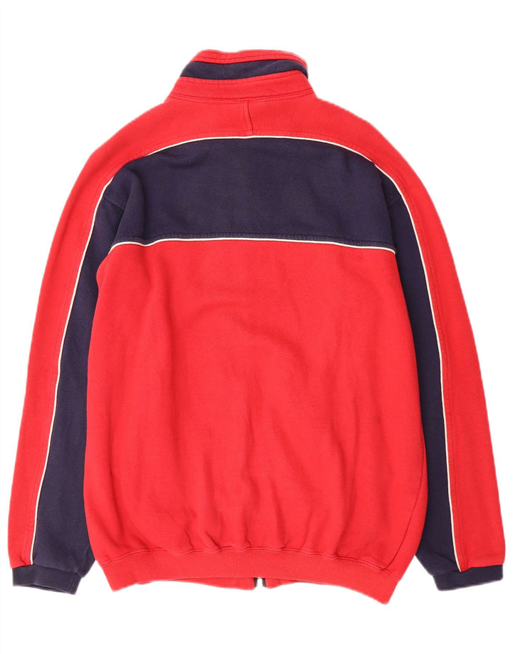 Champion Jungen-Trainingsanzug-Top-Jacke, 13–14 Jahre, rote Colourblock-Baumwolle