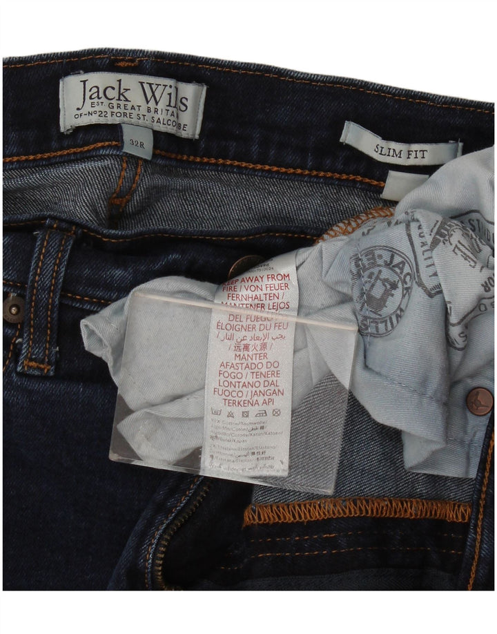 Jack Wills Slim-Jeans für Herren, W32, L28, marineblau, Baumwolle