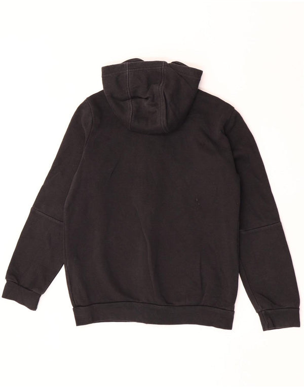 Adidas Jungen-Kapuzenpullover mit Reißverschluss, 11–12 Jahre, schwarze Baumwolle