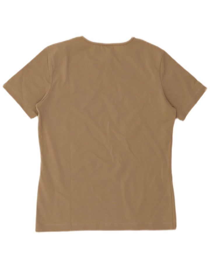 Trussardi Damen T-Shirt Top UK 14 Large Beige