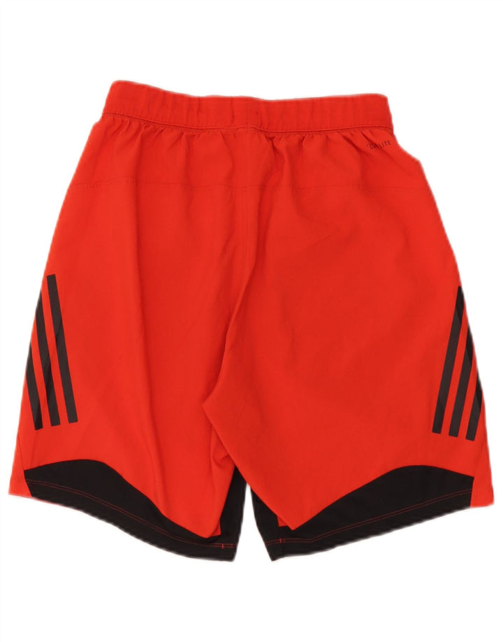 Adidas Herren Climalite Sport Shorts Small Rot Colourblock Polyester