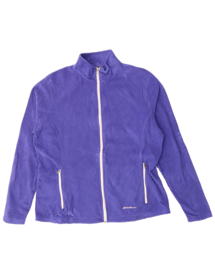 Eddie Bauer Damen Fleecejacke UK 16 Large Lila Polyester
