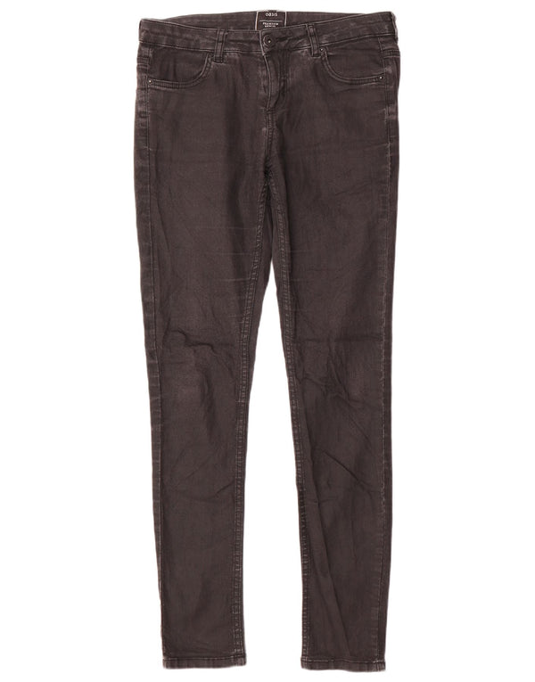 Oasis Damen Skinny Jeans UK 12 Medium W32 L32 Grau Baumwolle