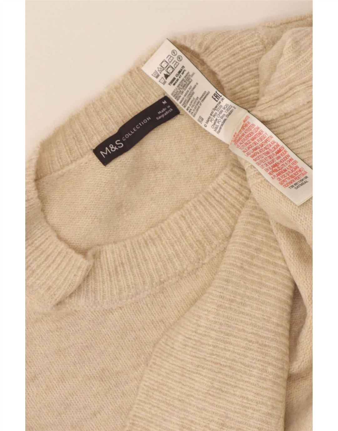 Marks & Spencer Damen Weste Tank Top UK 14 Medium Beige Acryl