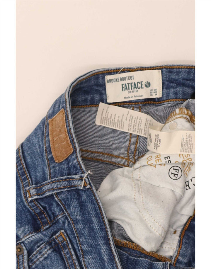 Fat Face Damen Bootcut-Jeans UK 12 Medium W30 L29 Blaue Baumwolle