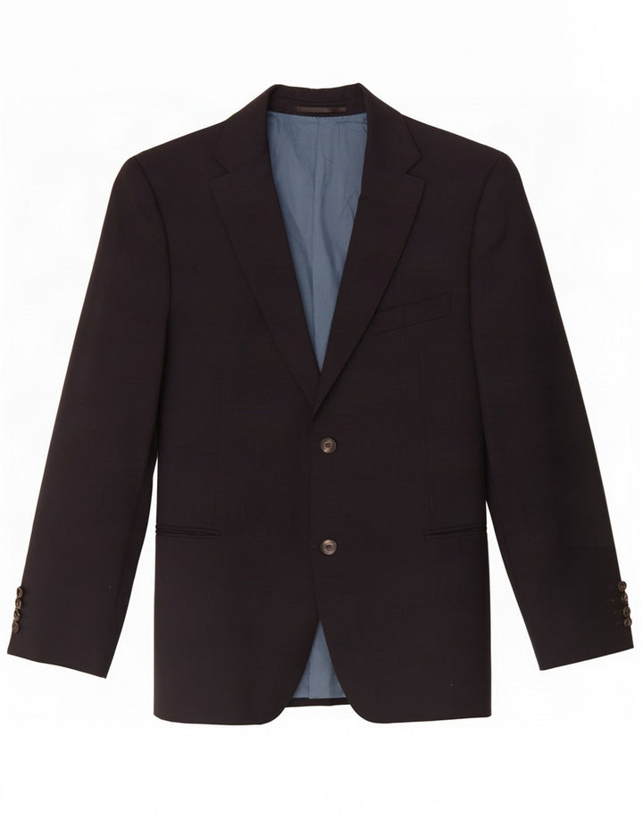 Hugo Boss Herren 2-Knopf-Blazerjacke UK 42 XL Marineblaue Nadelstreifenwolle