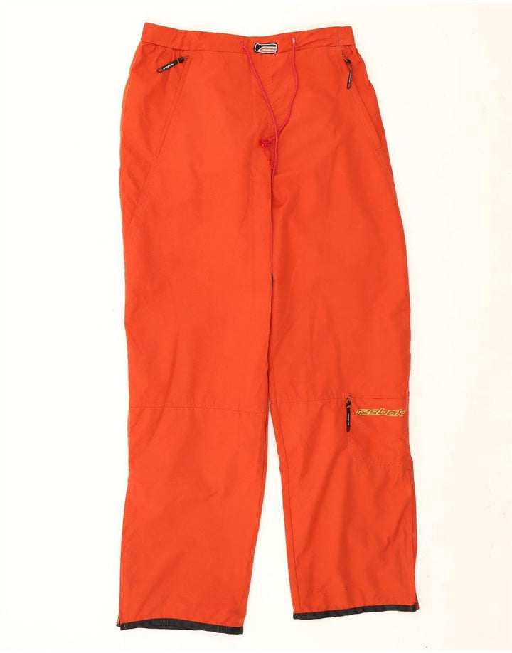 Reebok Herren-Trainingshose, groß, orangefarbenes Polyester