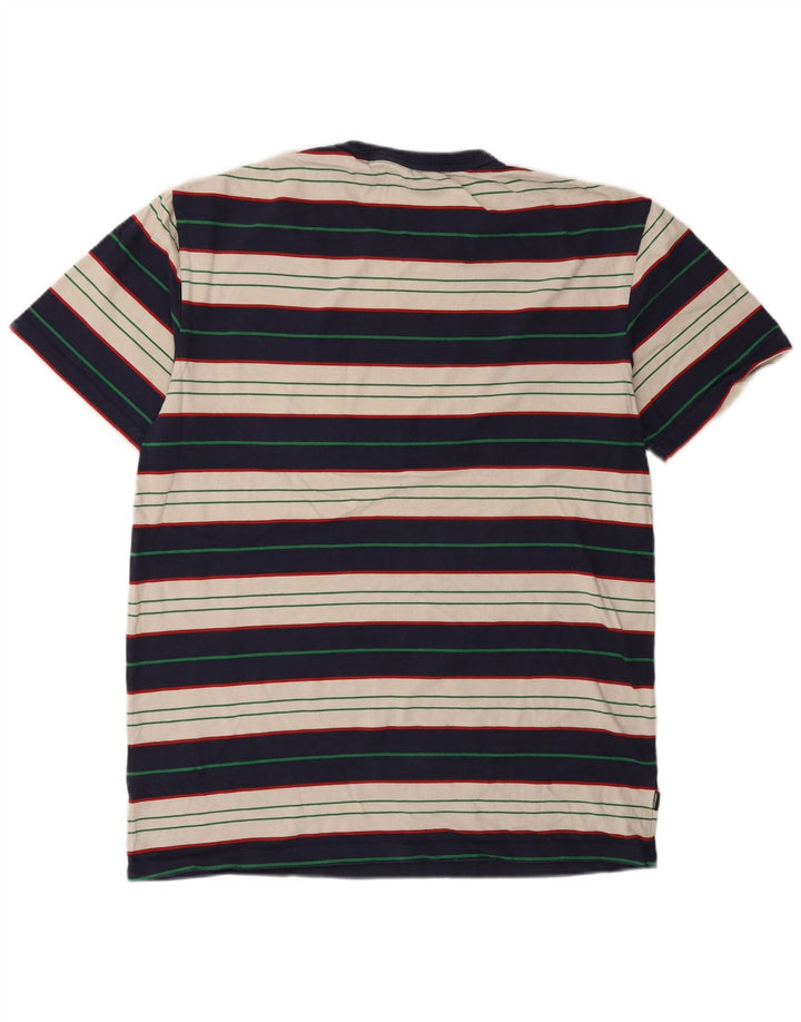 Superdry Herren-T-Shirt-Oberteil, groß, mehrfarbig, gestreift, Baumwolle