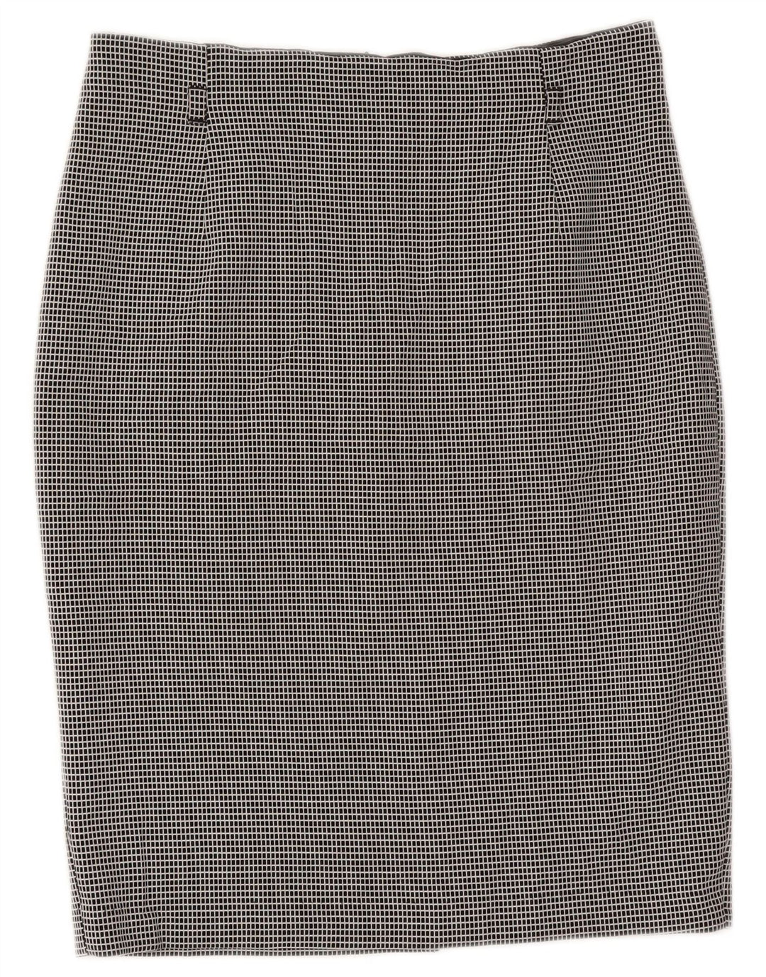 Marks & Spencer Damen Bleistiftrock UK 12 Medium W30 Schwarz kariertes Polyester