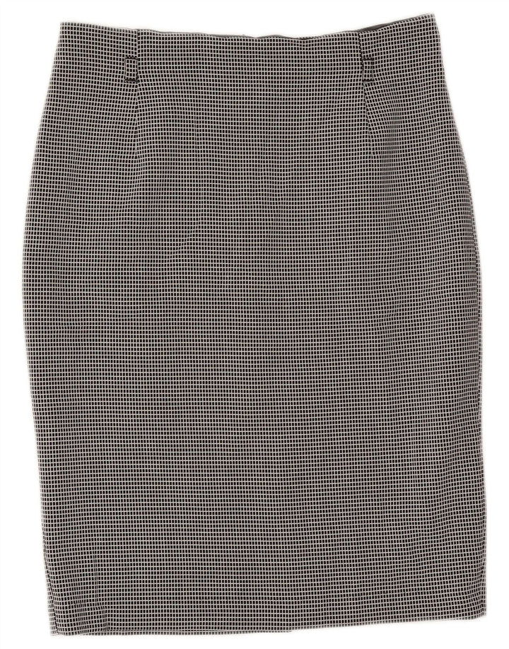 Marks & Spencer Damen Bleistiftrock UK 12 Medium W30 Schwarz kariertes Polyester