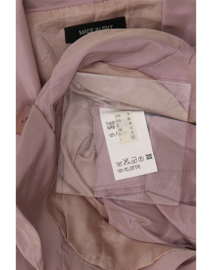 Vintage Damen 3-Knopf-Blazerjacke UK 12 Mittellila Polyester
