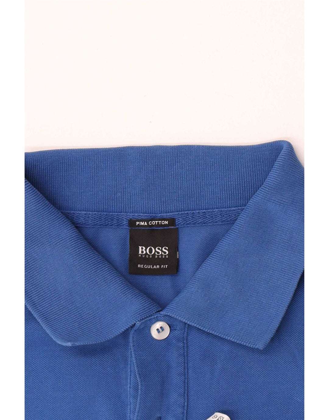 Hugo Boss Herren-Poloshirt mit normaler Passform, große blaue Baumwolle