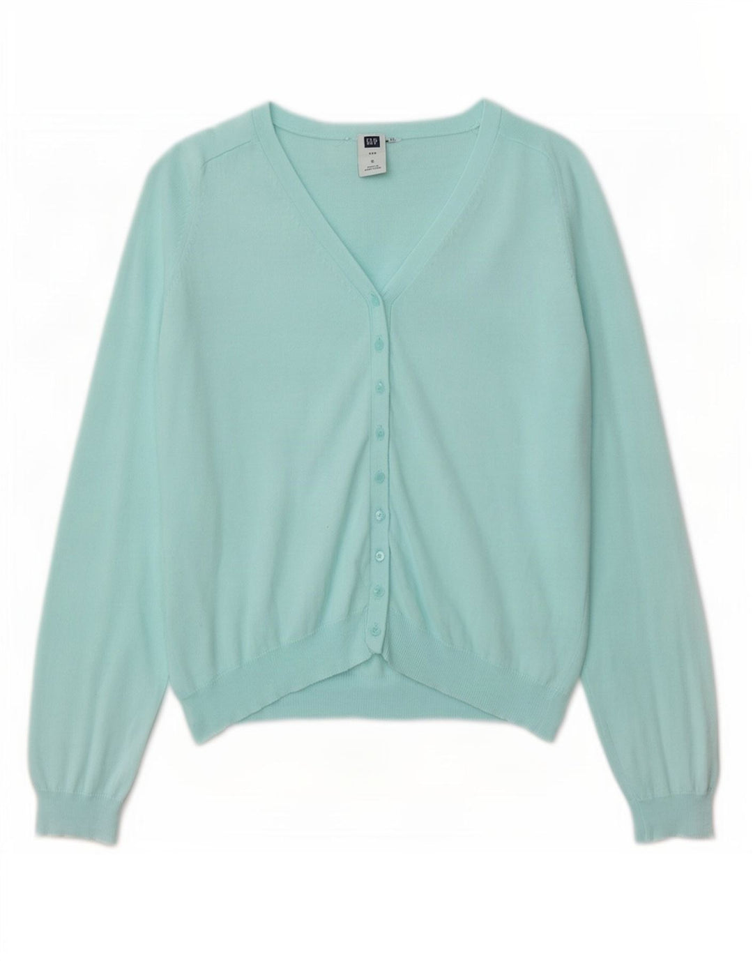 Gap Damen-Cardigan-Pullover UK 10 Small Türkis Baumwolle