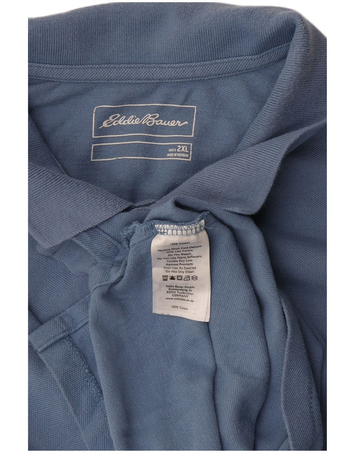 Eddie Bauer Herren Poloshirt 2XL Blau Baumwolle