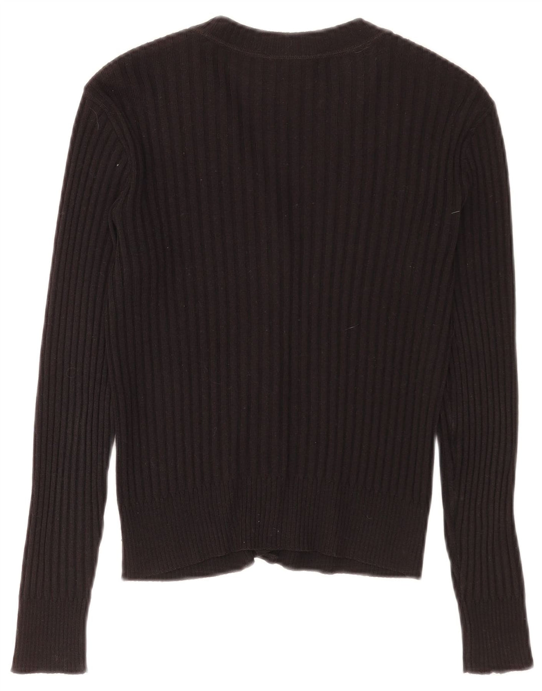 Vintage Damen Crop Cardigan Pullover EU 36 Small Schwarz Polyacryl