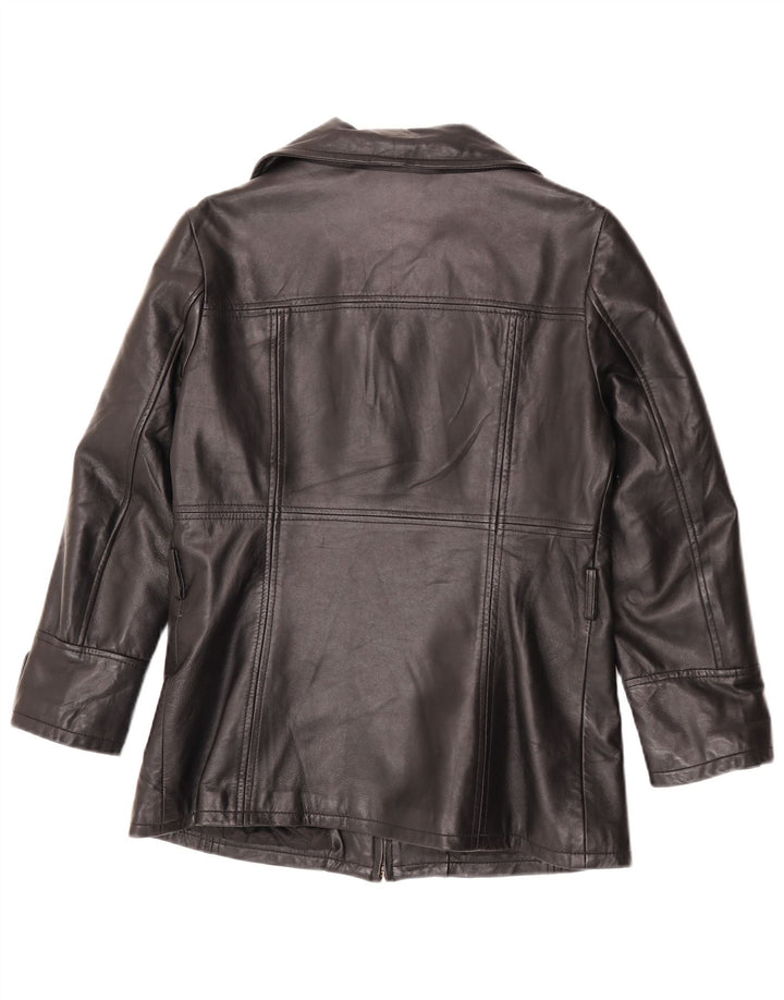 Conbipel Damen Lederjacke IT 46 Großes schwarzes Leder