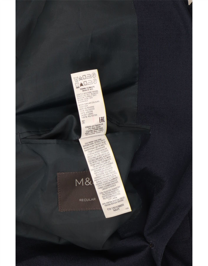Marks & Spencer Herren-Blazer mit 2 Knöpfen, UK 46, XL, Marineblau, Polyester