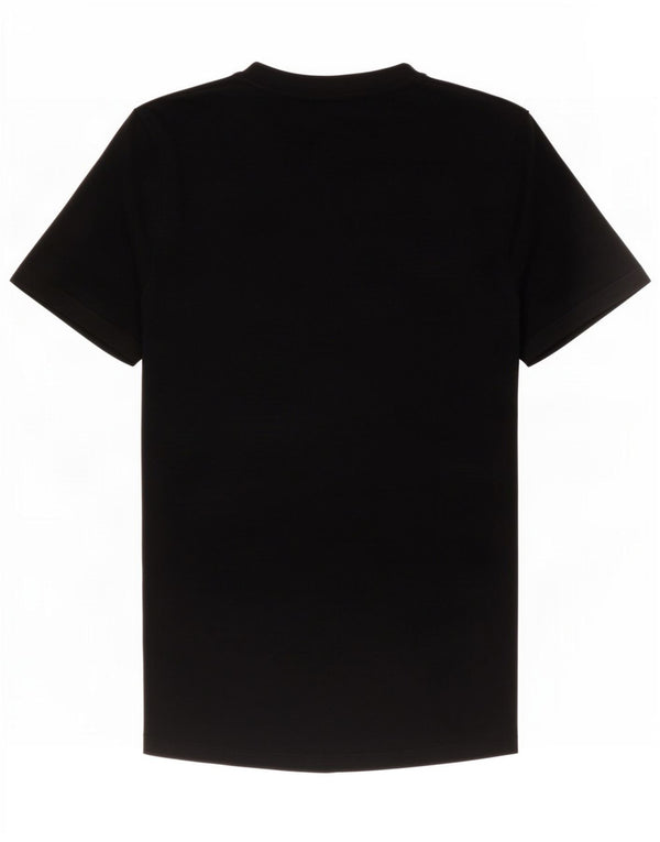 Zara Damen T-Shirt Top UK 10 Small Schwarz Viskose