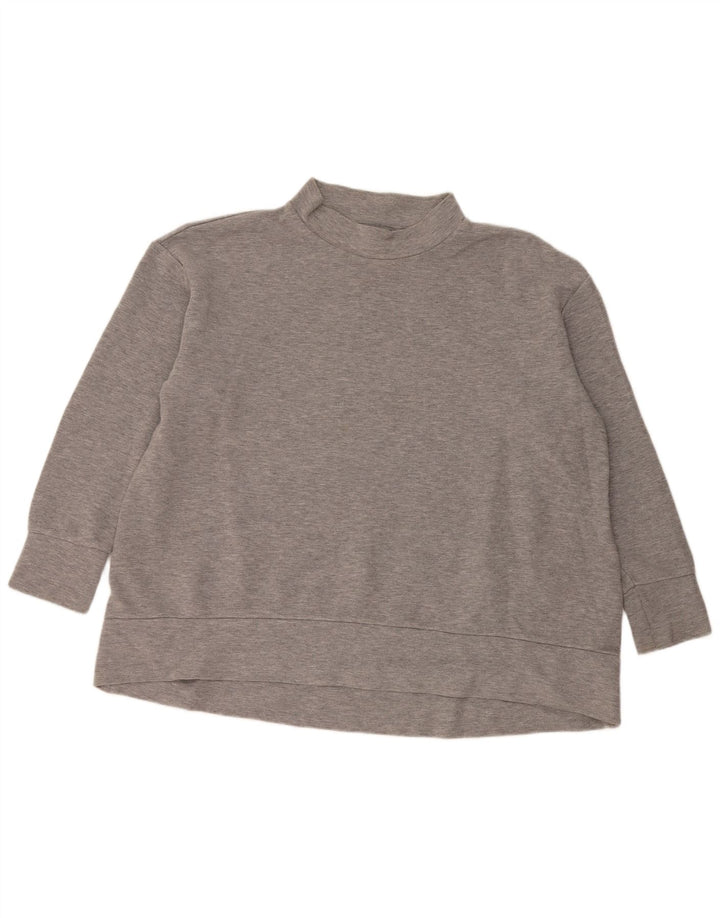 COS Damen-Sweatshirt-Pullover in Übergröße, Gr. 14, Größe L, Grau, Baumwolle