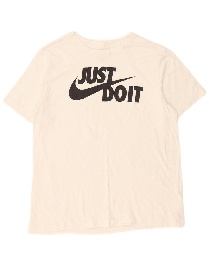 Nike Herren-T-Shirt mit Grafik, Größe L, aus weißer Baumwolle
