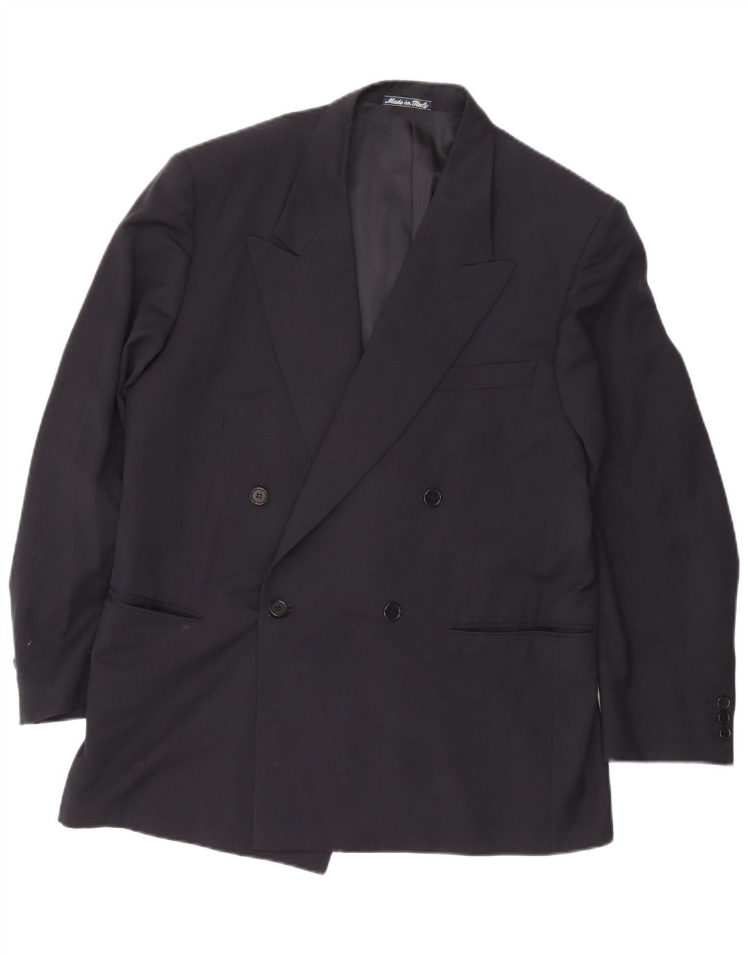 Cerruti 1881 Zweireihiger Herren-Blazer aus mittelblauer Wolle