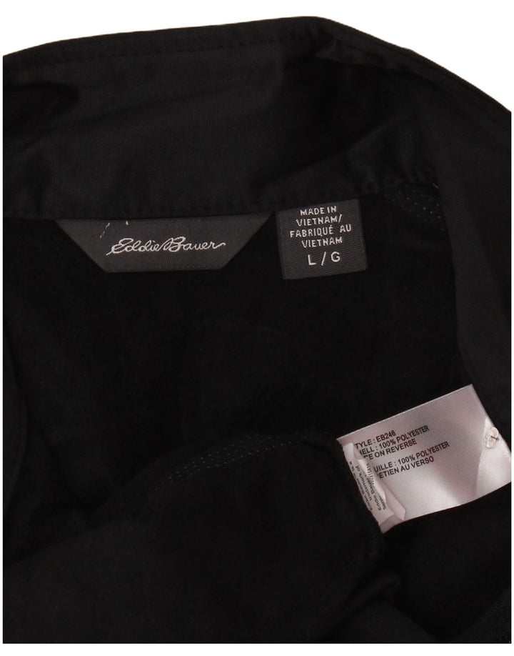 EDDIE BAUER Herren-Trainingsanzug-Top-Jacke, großes schwarzes Polyester