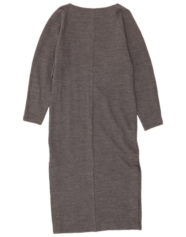 Cos Langarm-Pulloverkleid für Damen, UK 10, Größe S, graue Wolle