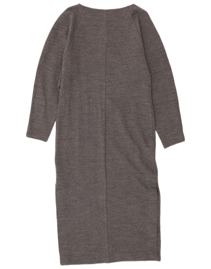 Cos Langarm-Pulloverkleid für Damen, UK 10, Größe S, graue Wolle