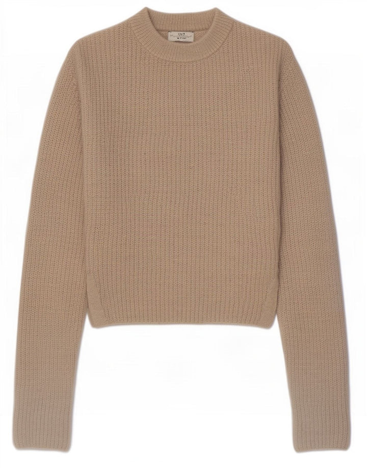 Zara Damen Crop Rollkragenpullover Pullover UK 12 Medium Beige Polyester
