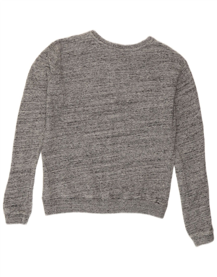 Superdry Damen Grafik-Sweatshirtpullover UK 10 Small Grau meliert