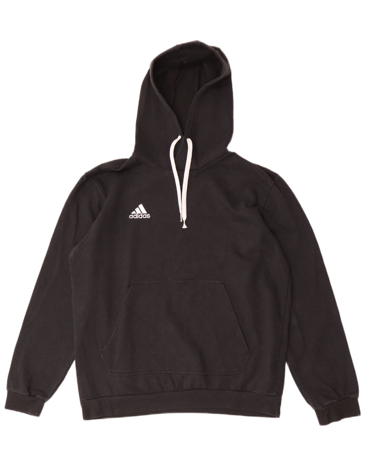 Adidas Herren Kapuzenpullover, groß, aus schwarzer Baumwolle