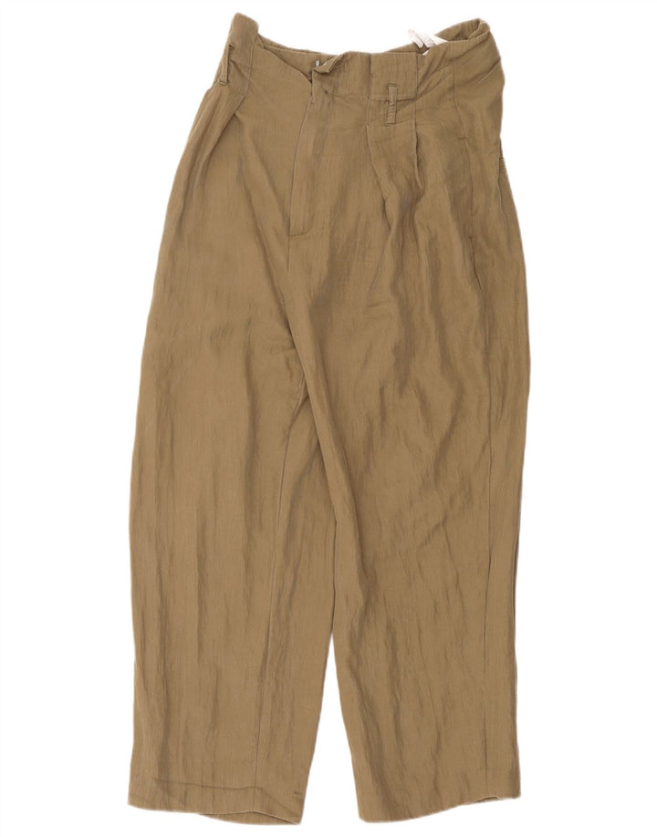Zara Damen Haremshose Medium W28 L22 Khaki Lyocell