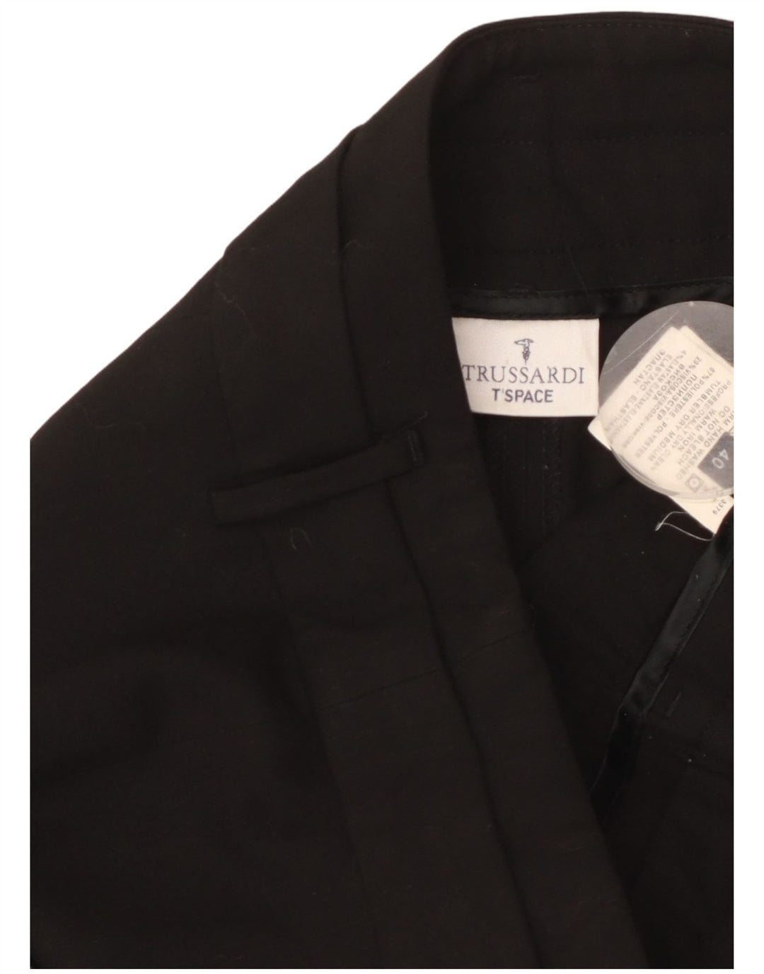 TRUSSARDI Damen Bootcut-Anzughose IT 40 Small W32 L29 Schwarz Polyester