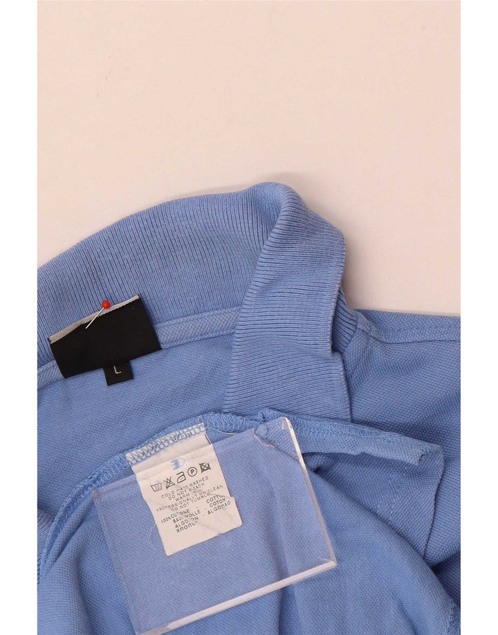 Trussardi Herren-Poloshirt, große blaue Baumwolle
