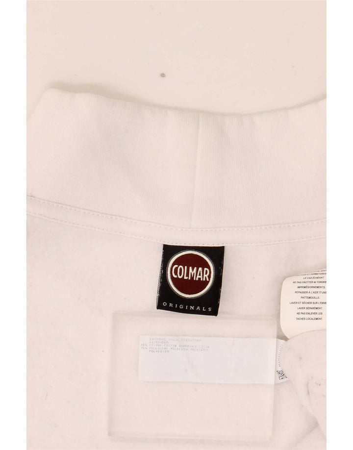 Übergroßer Sweatshirt-Pullover für Damen von Colmar, UK 10, Größe S, weiße Baumwolle