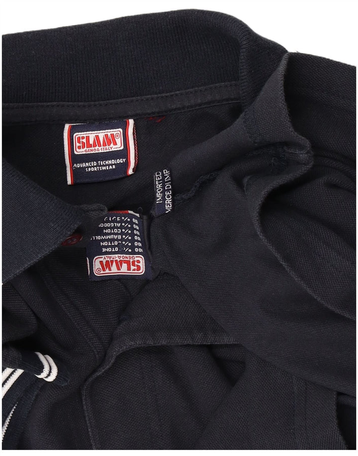 Slam Herren-Poloshirt, groß, marineblau, Baumwolle