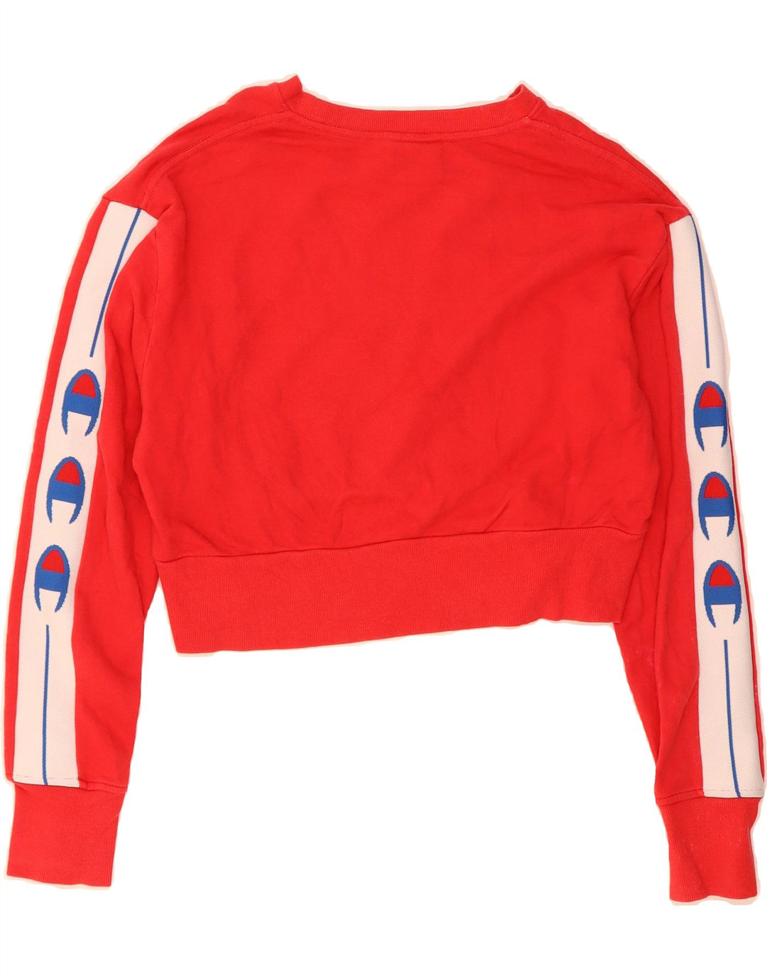 CHAMPION Womens Oversized Graphic Sweatshirt Jumper UK 10 Small Red Vintage Champion and Second-Hand Champion from Messina Hembry 