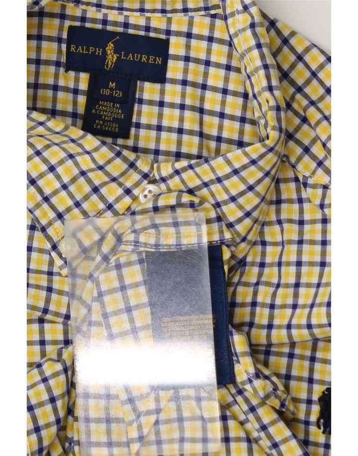 Ralph Lauren Hemd für Jungen, 10–11 Jahre, mittelgelb, kariert, Baumwolle