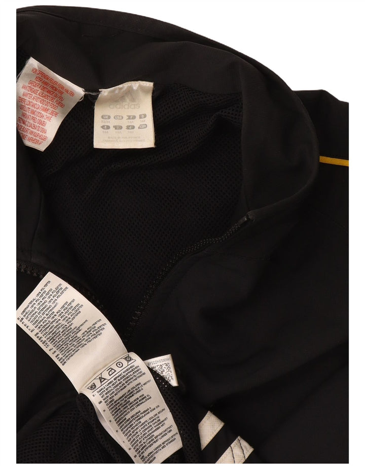 ADIDAS Jungen-Trainingsanzug-Top-Jacke, 13–14 Jahre, schwarzes Polyester